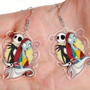 NEW Jack & Sally TNBTC Acrylic Dangle Earrings